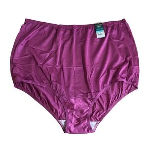 Vanity Fair LOT OF 4 Ravissant Brief Panty 10 3XL Purple Nylon Cotton Blend